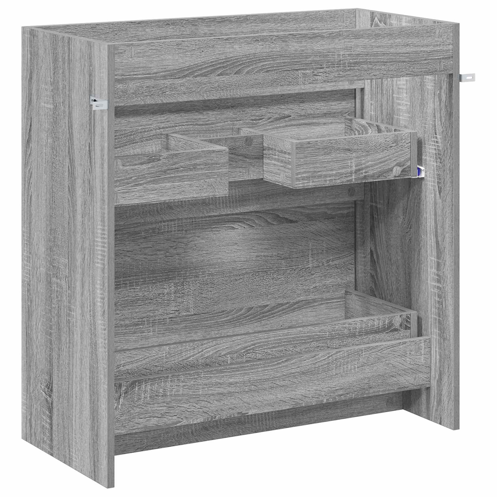 Badunterschrank Grau Sonoma 78,5 x 37,5 x 81 cm Holzwerkstoff