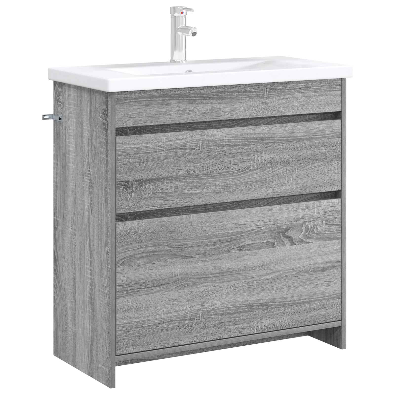 Badunterschrank Grau Sonoma 78,5 x 37,5 x 81 cm Holzwerkstoff