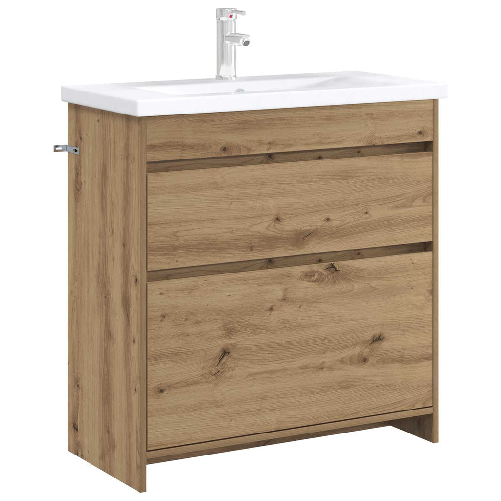 Badunterschrank Artisan-Eiche 78,5 x 37,5 x 81 cm Holzwerkstoff