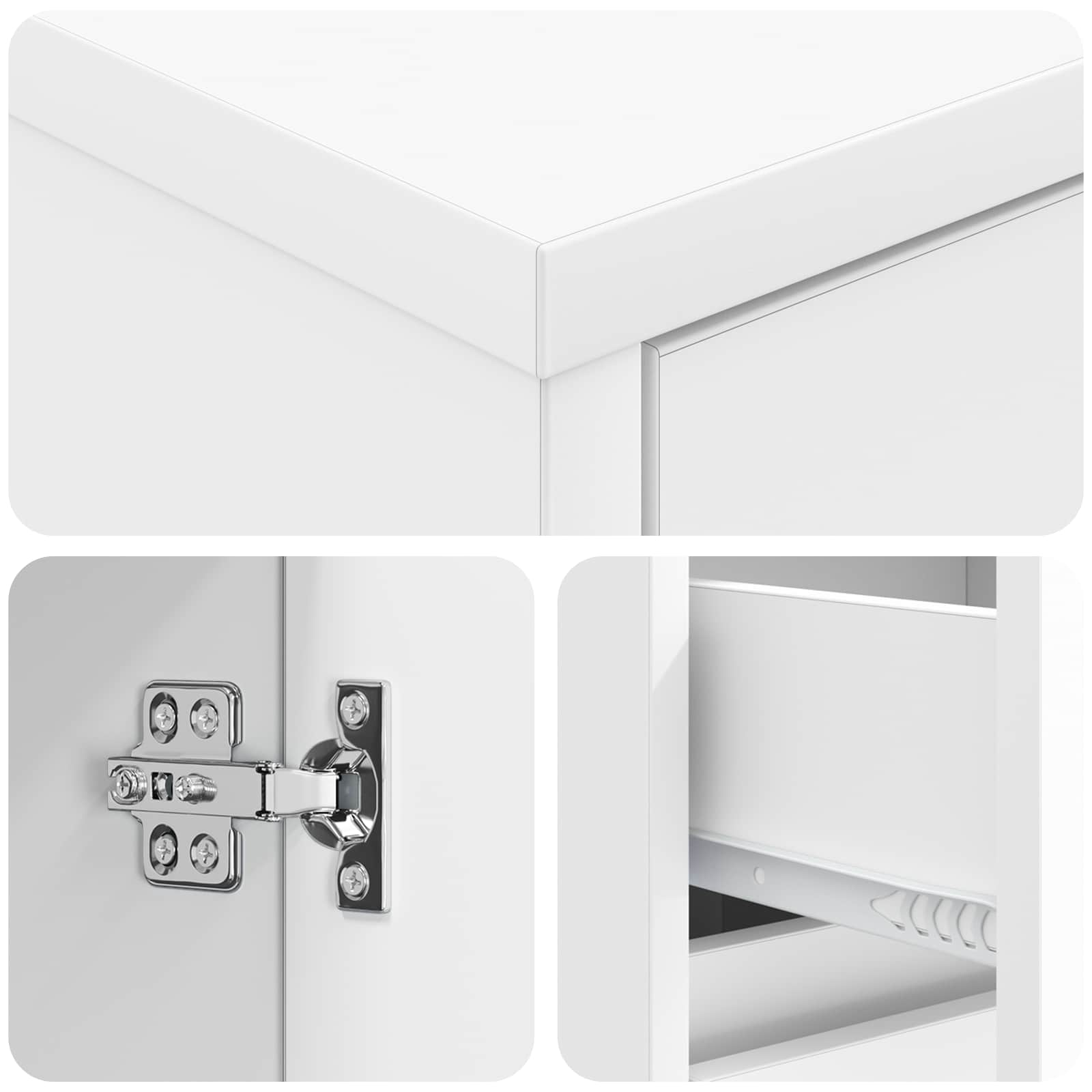 Badezimmerschrank Weiß 35 x 36,5 x 85 cm Holzwerkstoff
