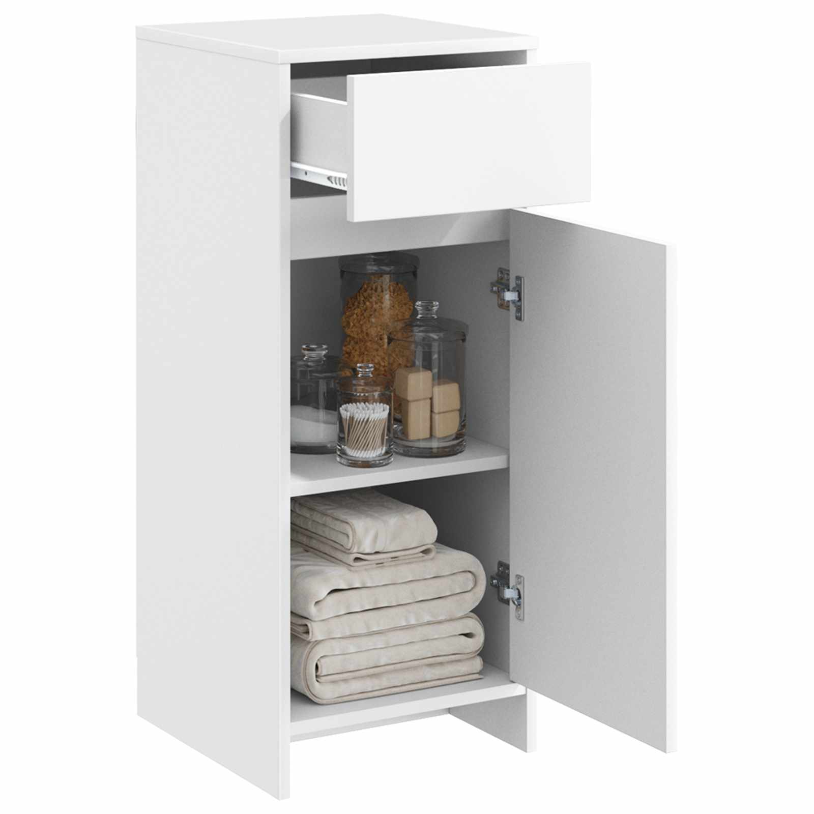 Badezimmerschrank Weiß 35 x 36,5 x 85 cm Holzwerkstoff
