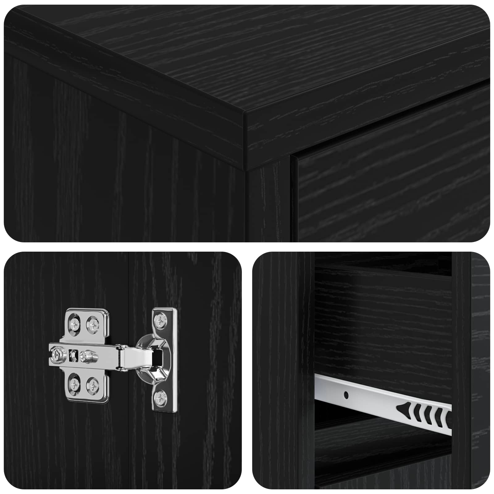 Badezimmerschrank Schwarze Eiche 35 x 36,5 x 85 cm