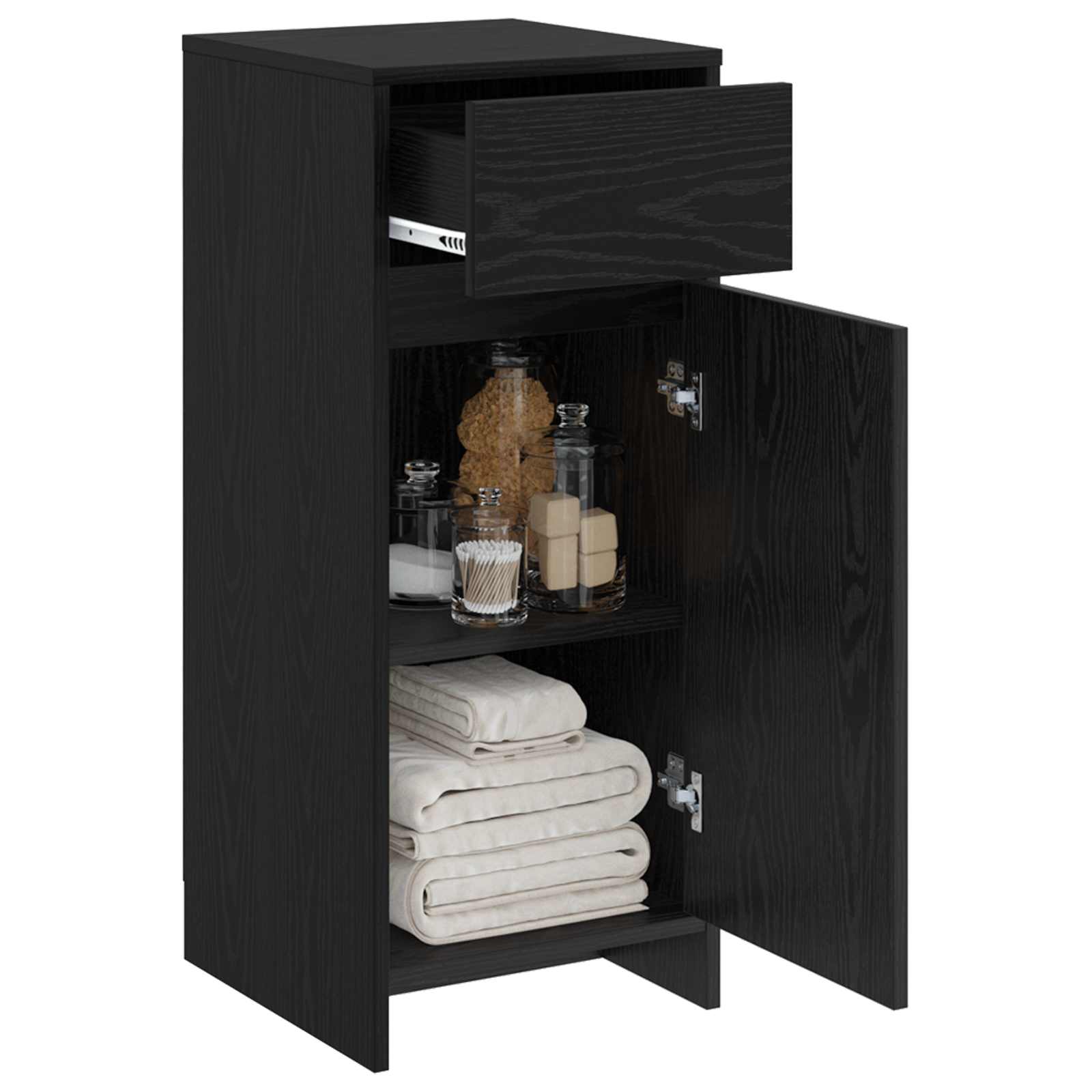 Badezimmerschrank Schwarze Eiche 35 x 36,5 x 85 cm