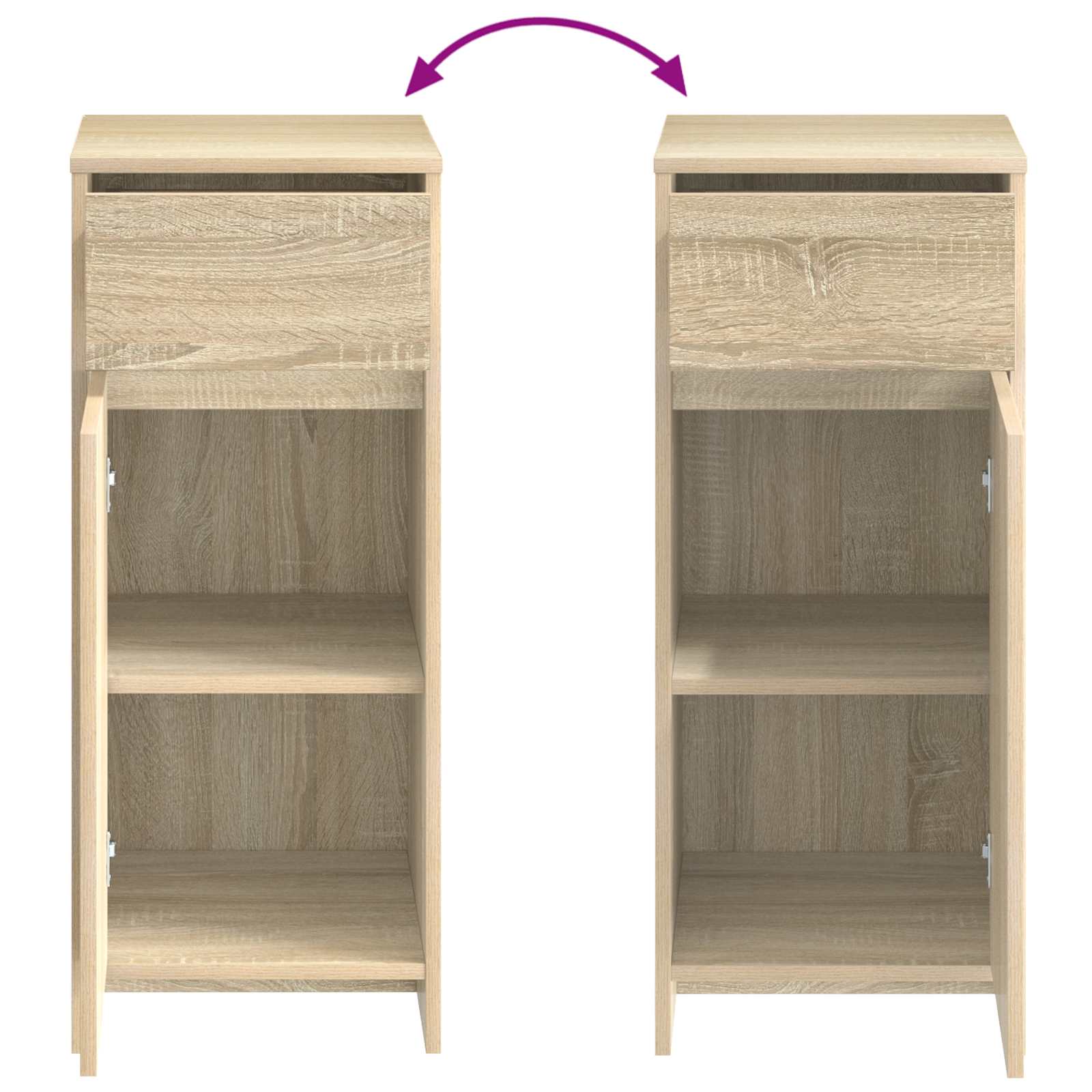 Badezimmerschrank Sonoma-Eiche 35 x 36,5 x 85 cm Holzwerkstoff