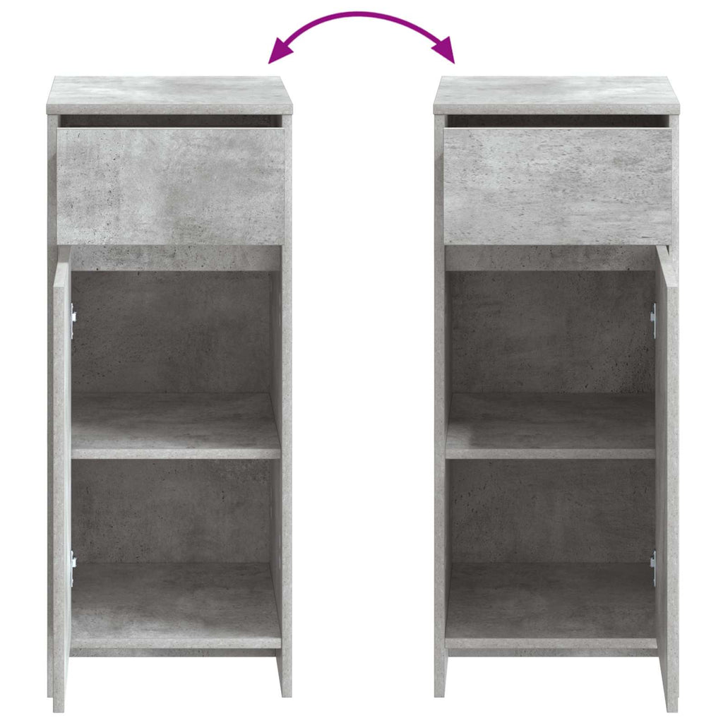 Badezimmerschrank Betongrau 35 x 36,5 x 85 cm Holzwerkstoff
