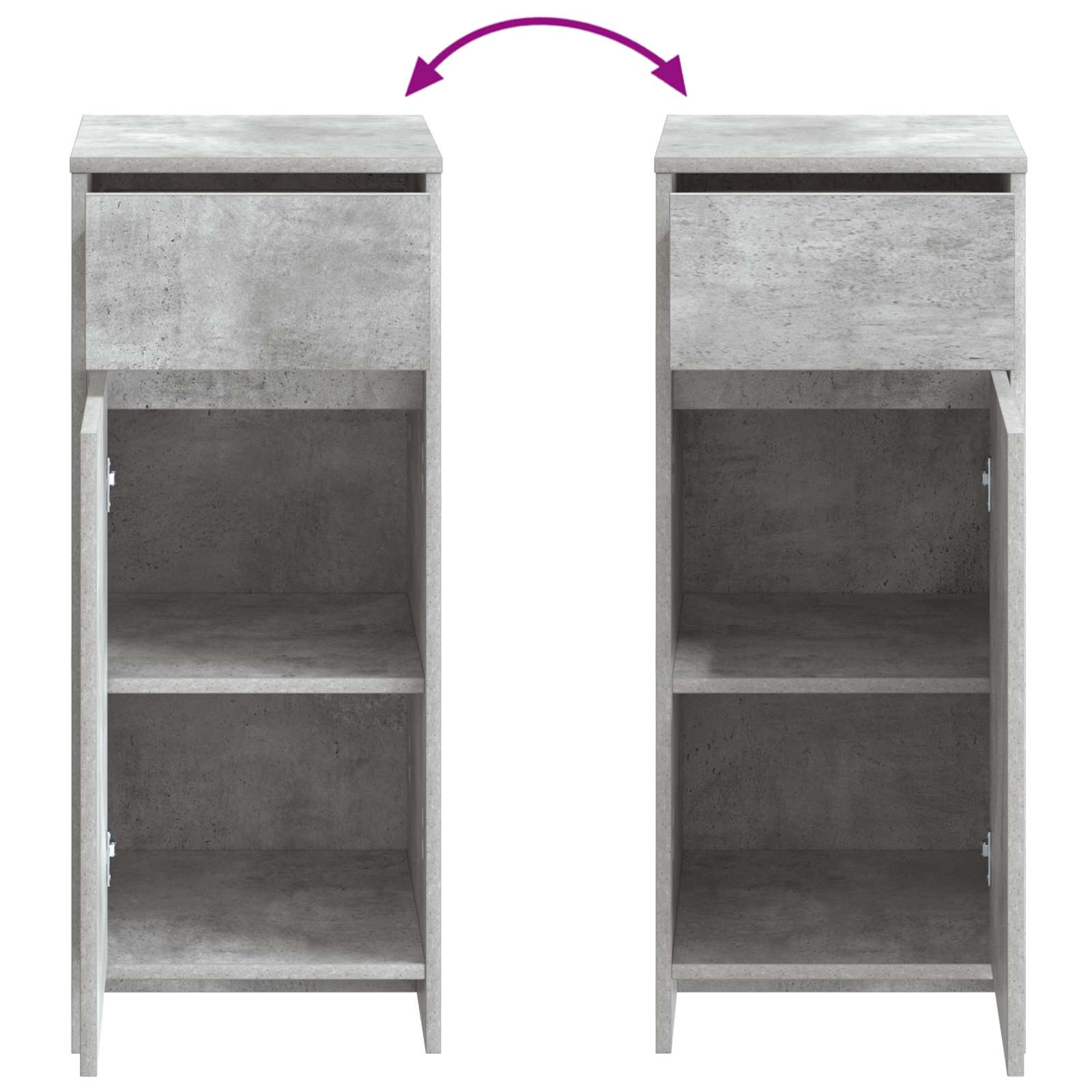 Badezimmerschrank Betongrau 35 x 36,5 x 85 cm Holzwerkstoff