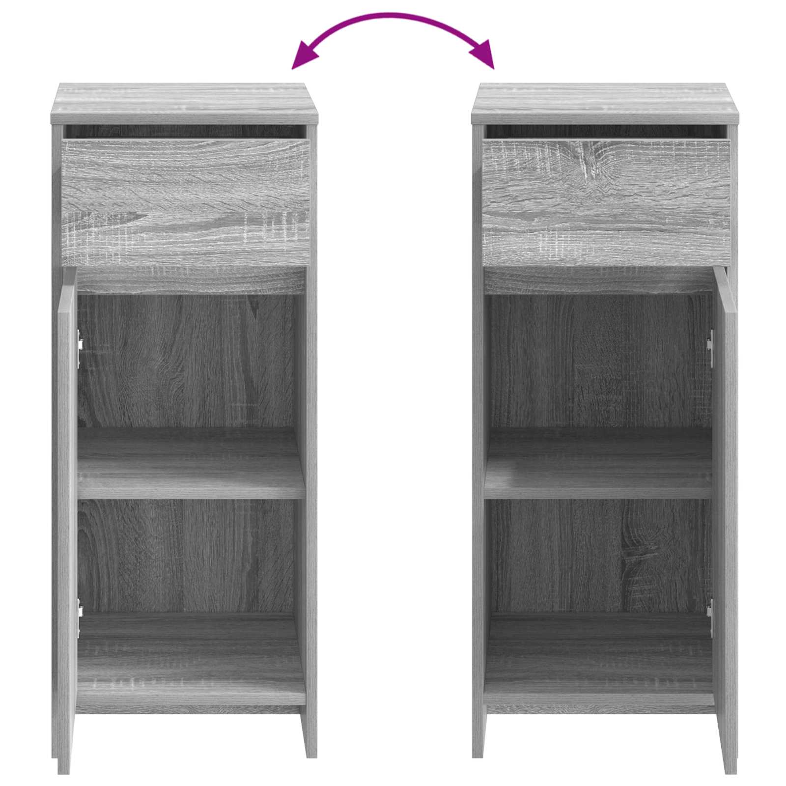 Badezimmerschrank Grau Sonoma 35 x 36,5 x 85 cm Holzwerkstoff