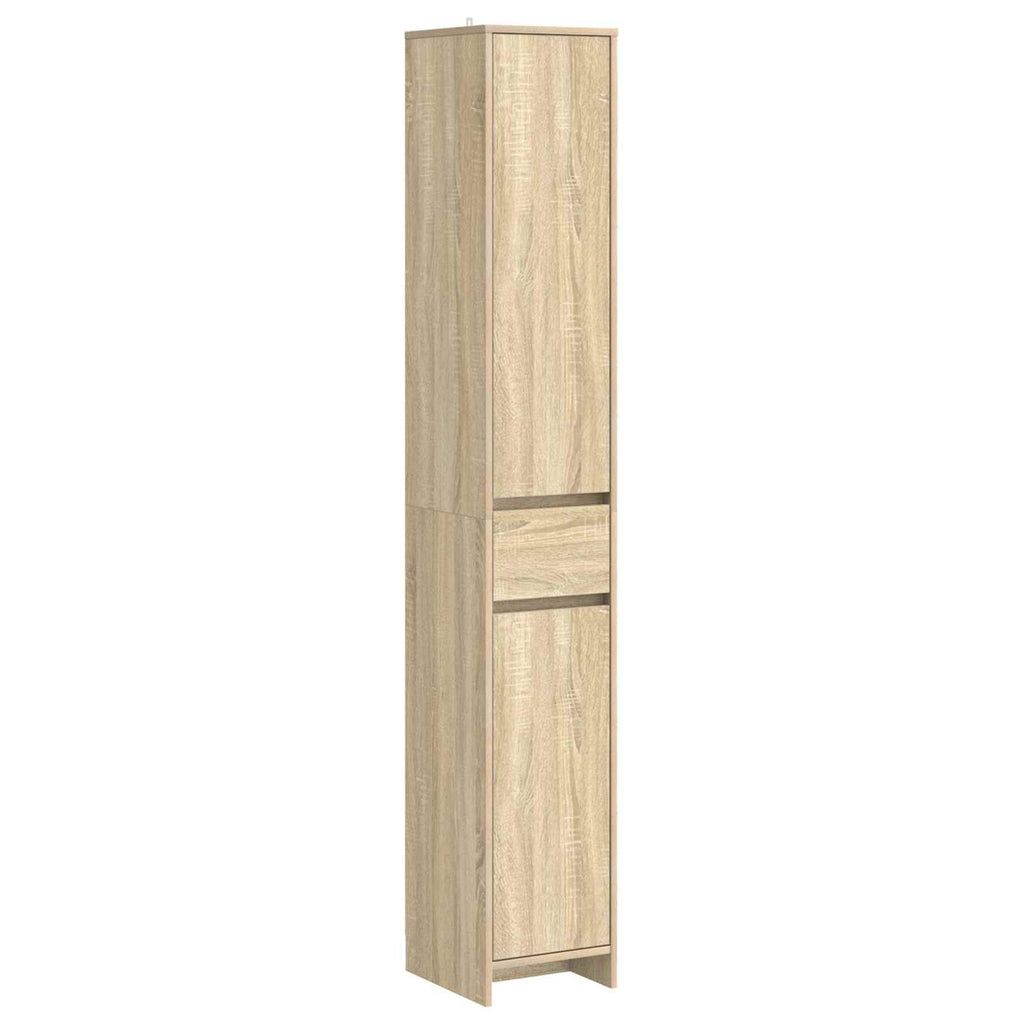 Badezimmerschrank Sonoma-Eiche 30 x 33 x 190 cm Holzwerkstoff