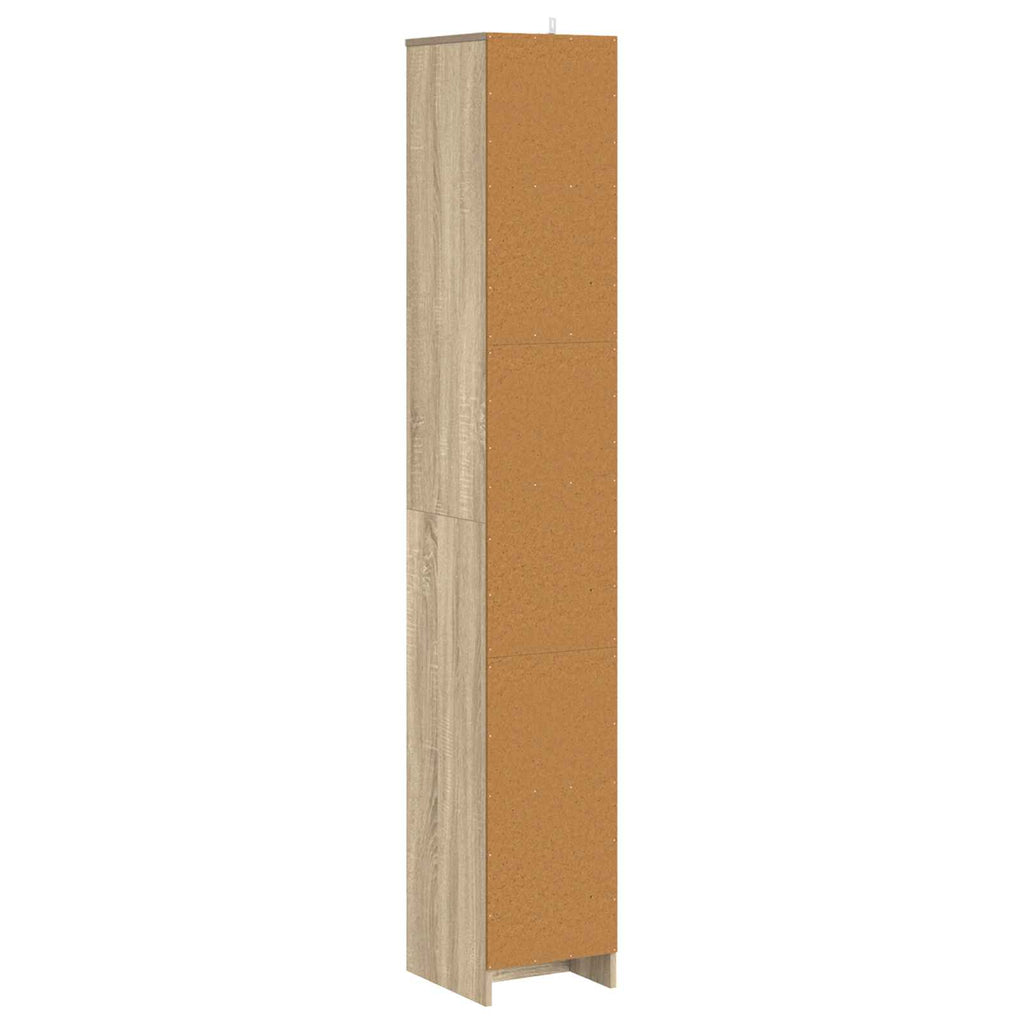 Badezimmerschrank Sonoma-Eiche 30 x 33 x 190 cm Holzwerkstoff