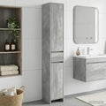 Badezimmerschrank Betongrau 30 x 33 x 190 cm Holzwerkstoff