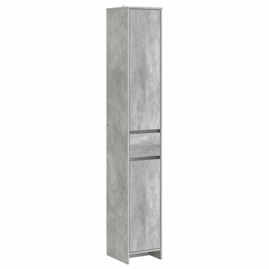 Badezimmerschrank Betongrau 30 x 33 x 190 cm Holzwerkstoff