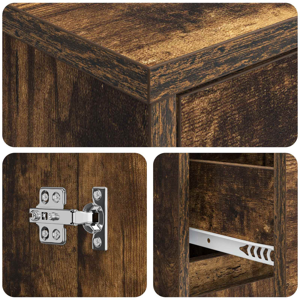 Badezimmerschrank Geräucherte Eiche 30 x 33 x 190 cm