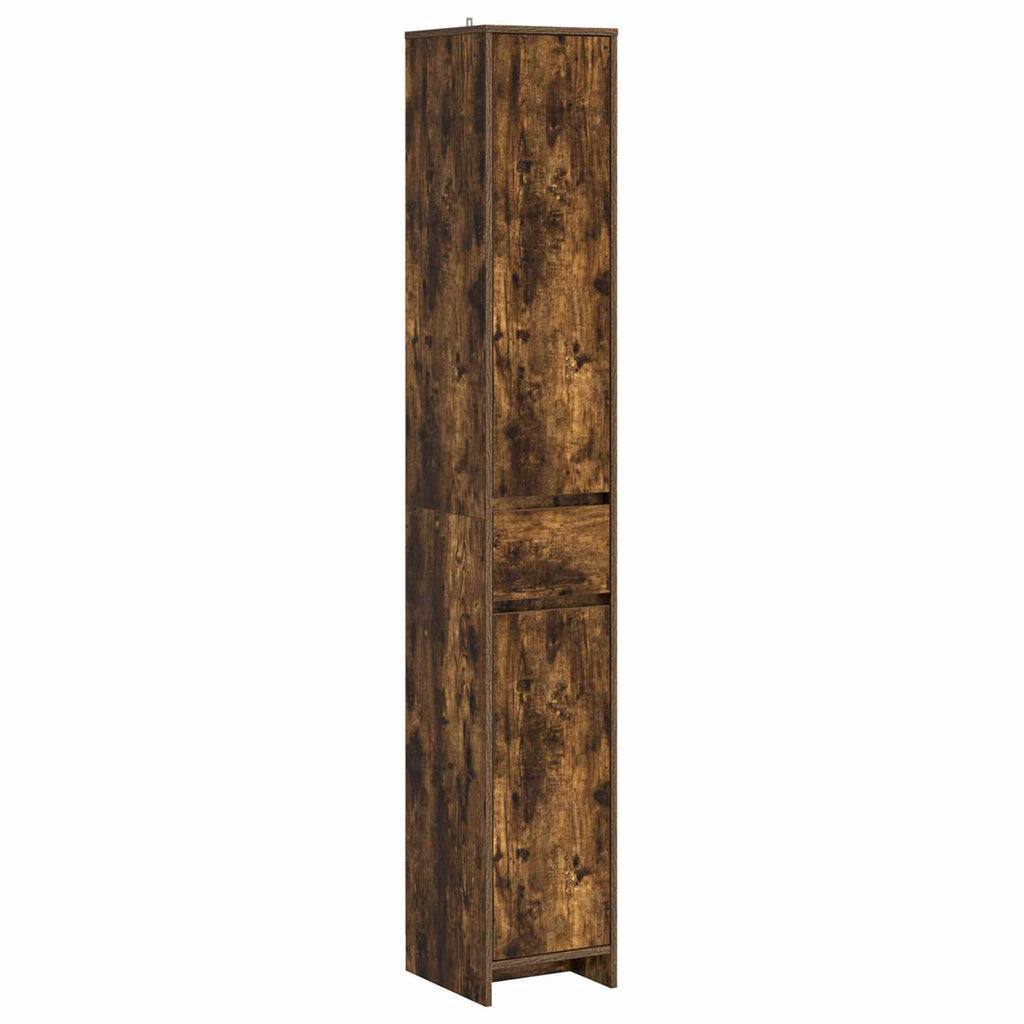 Badezimmerschrank Geräucherte Eiche 30 x 33 x 190 cm