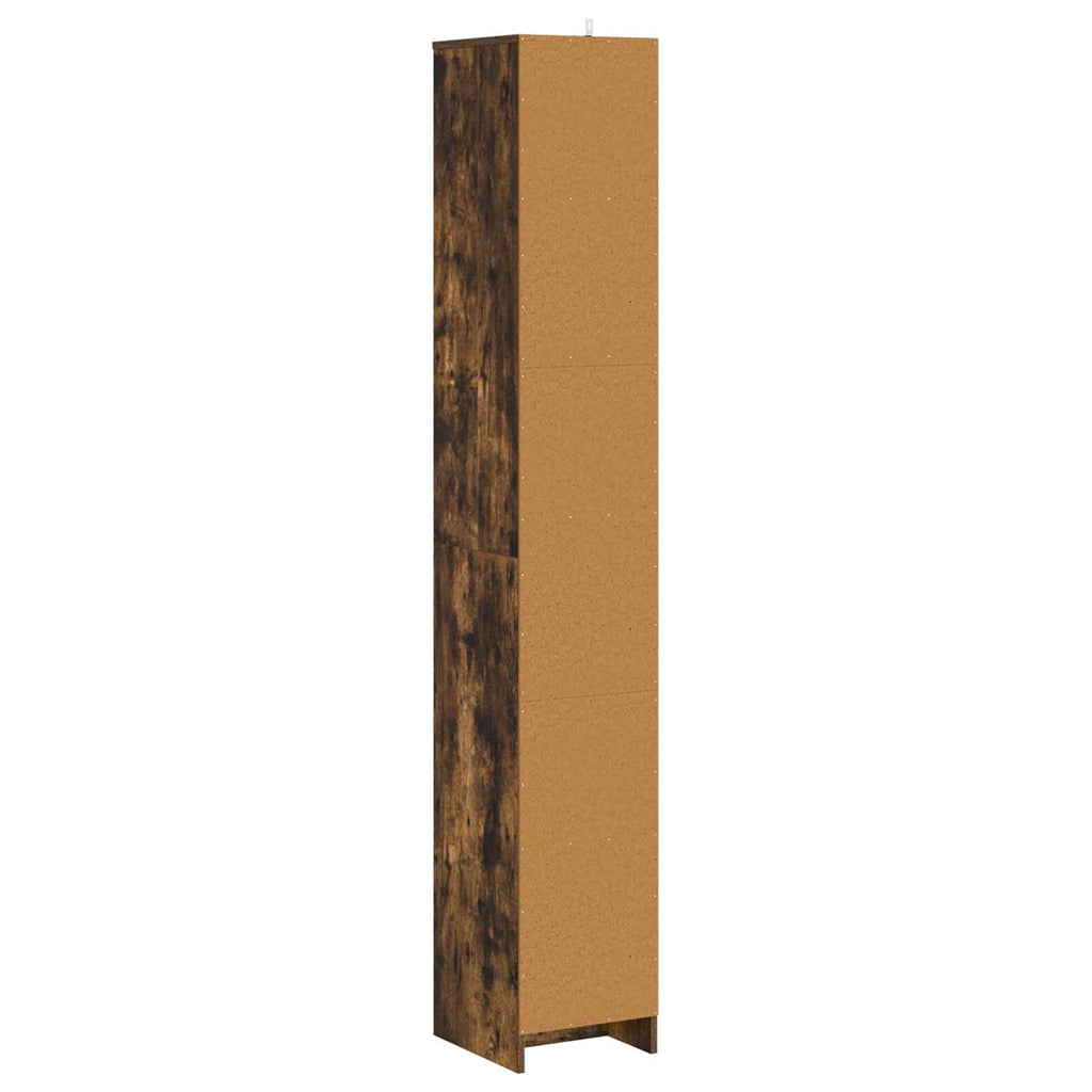 Badezimmerschrank Geräucherte Eiche 30 x 33 x 190 cm
