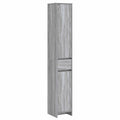 Badezimmerschrank Grau Sonoma 30 x 33 x 190 cm Holzwerkstoff