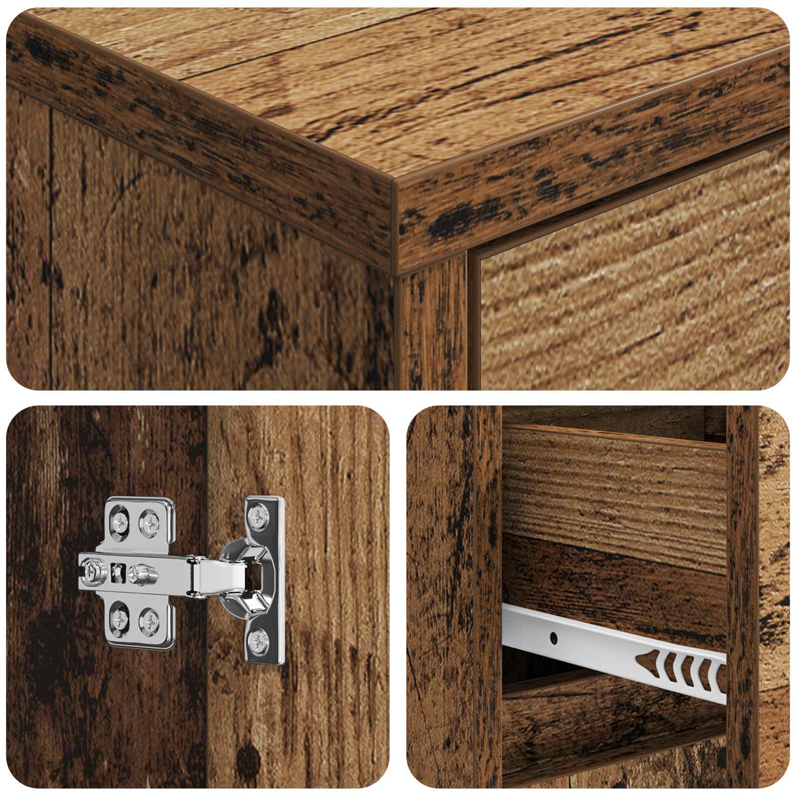 Badezimmerschrank Altholz 30 x 33 x 190 cm Holzwerkstoff
