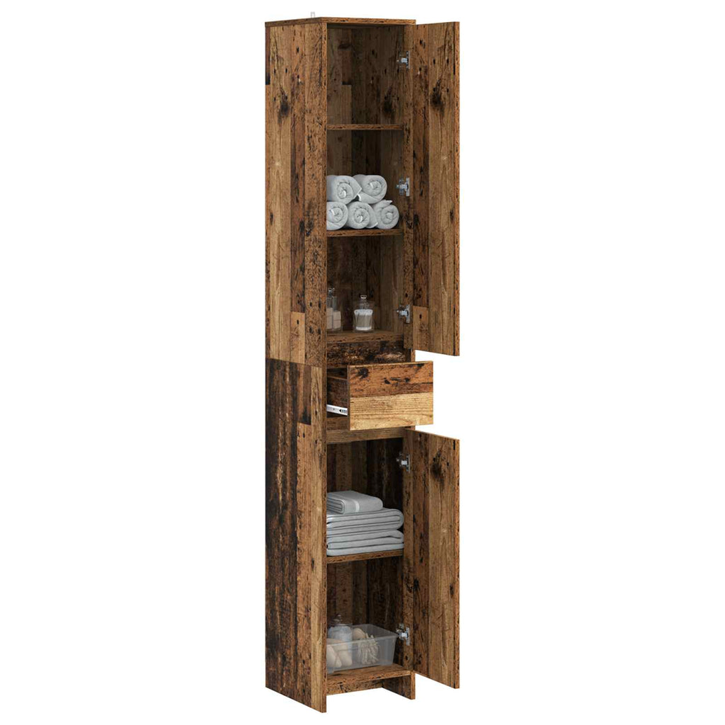Badezimmerschrank Altholz 30 x 33 x 190 cm Holzwerkstoff