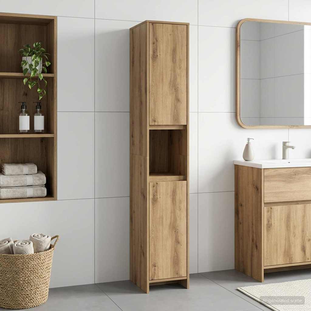 Badezimmerschrank Artisan-Eiche 30 x 33 x 190 cm Holzwerkstoff