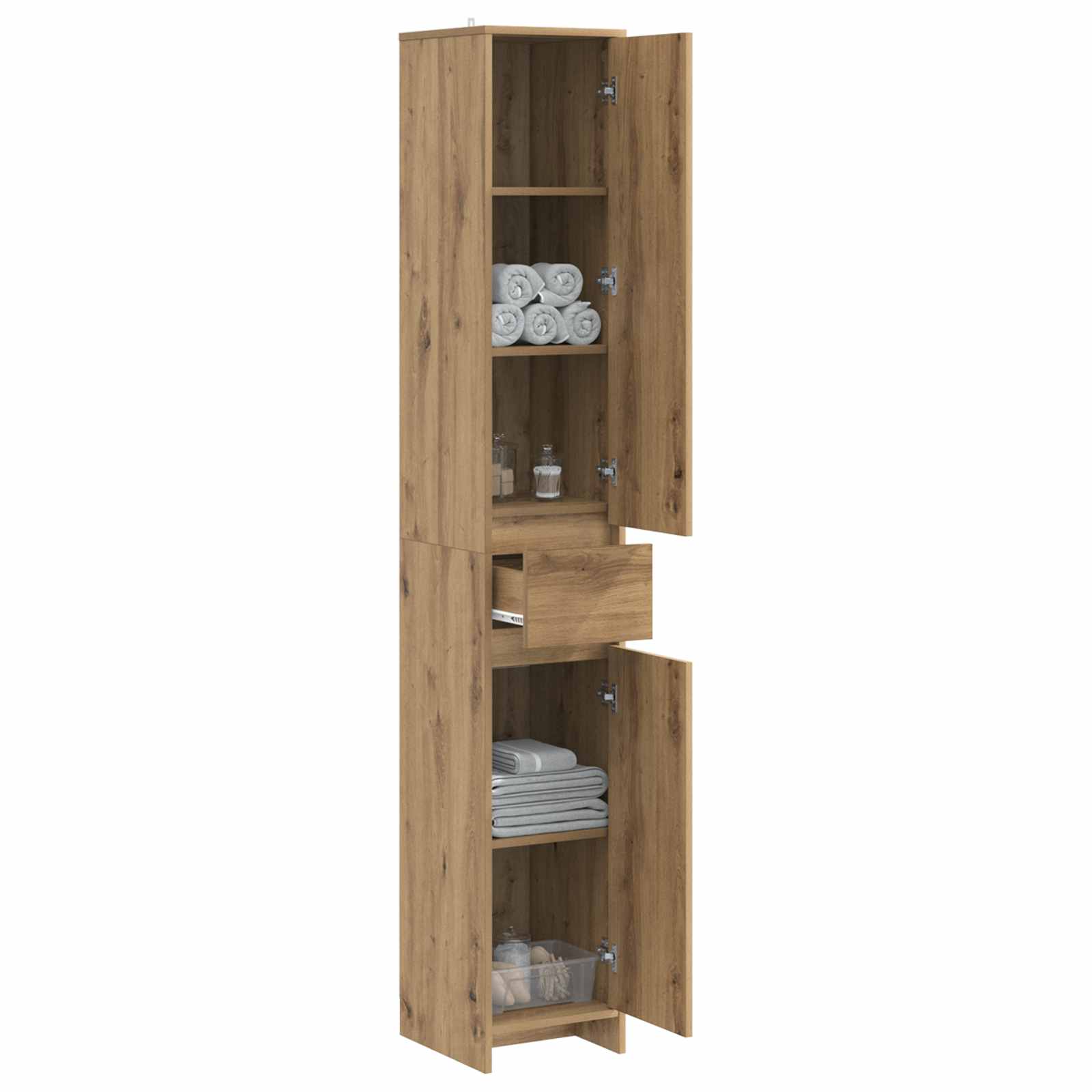 Badezimmerschrank Artisan-Eiche 30 x 33 x 190 cm Holzwerkstoff