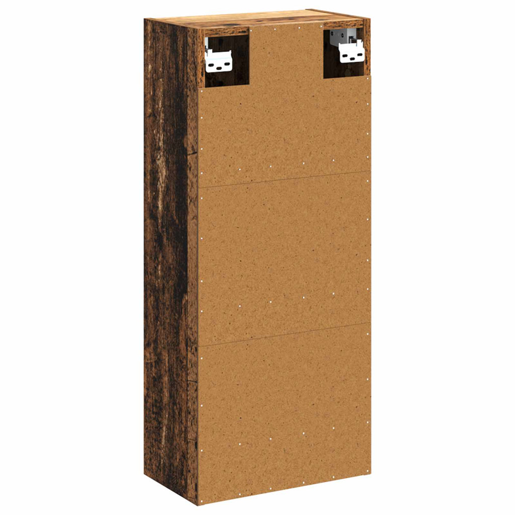 Wandmontierte Waschbecken-Vanität Altholz 35 x 20 x 81 cm