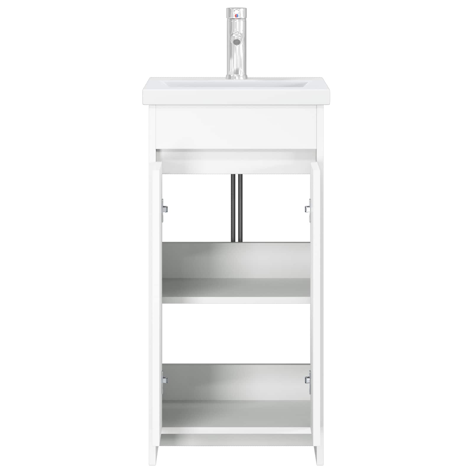 Badezimmerschrank mit Waschbecken Weiß 42 x 40 x 84,5 cm