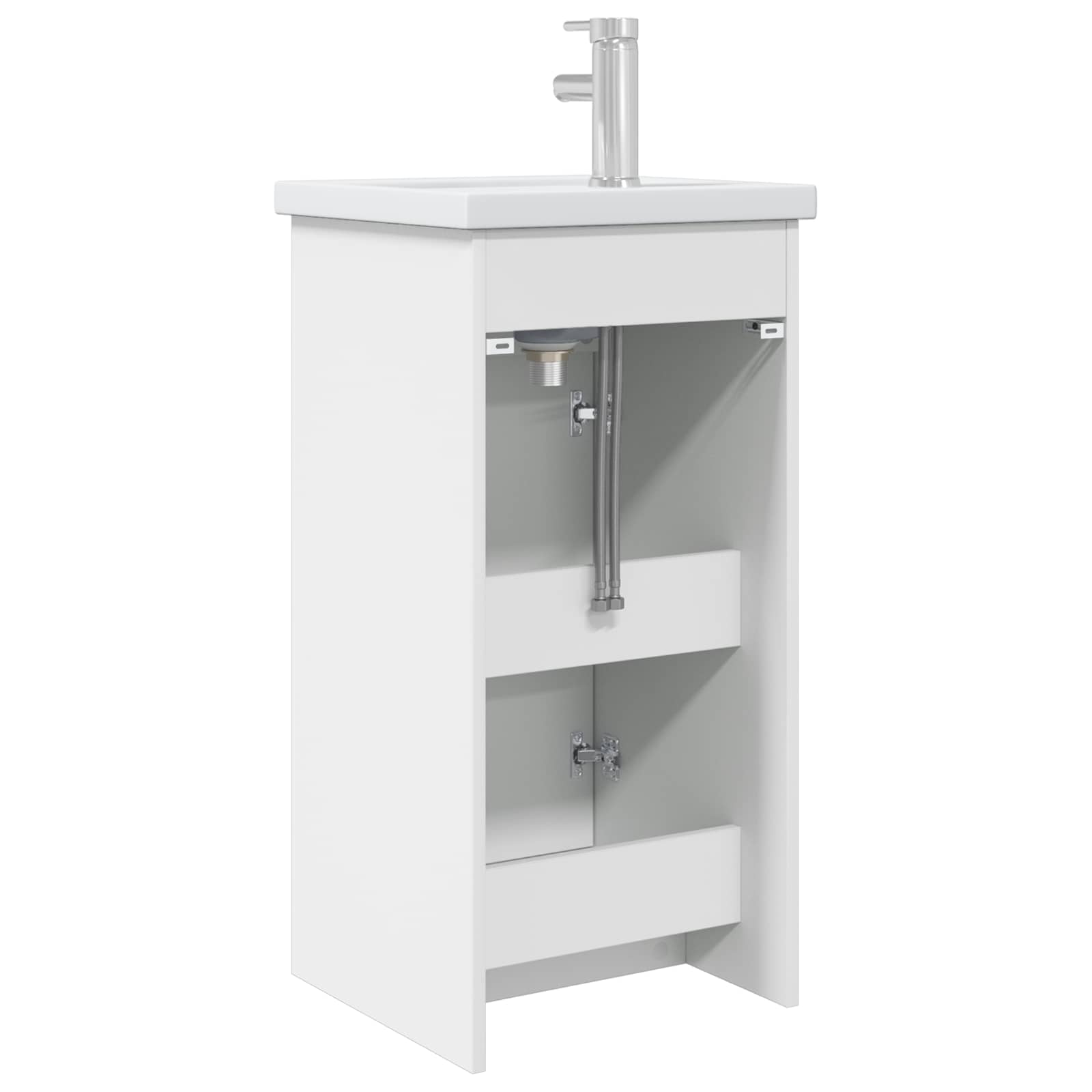 Badezimmerschrank mit Waschbecken Weiß 42 x 40 x 84,5 cm