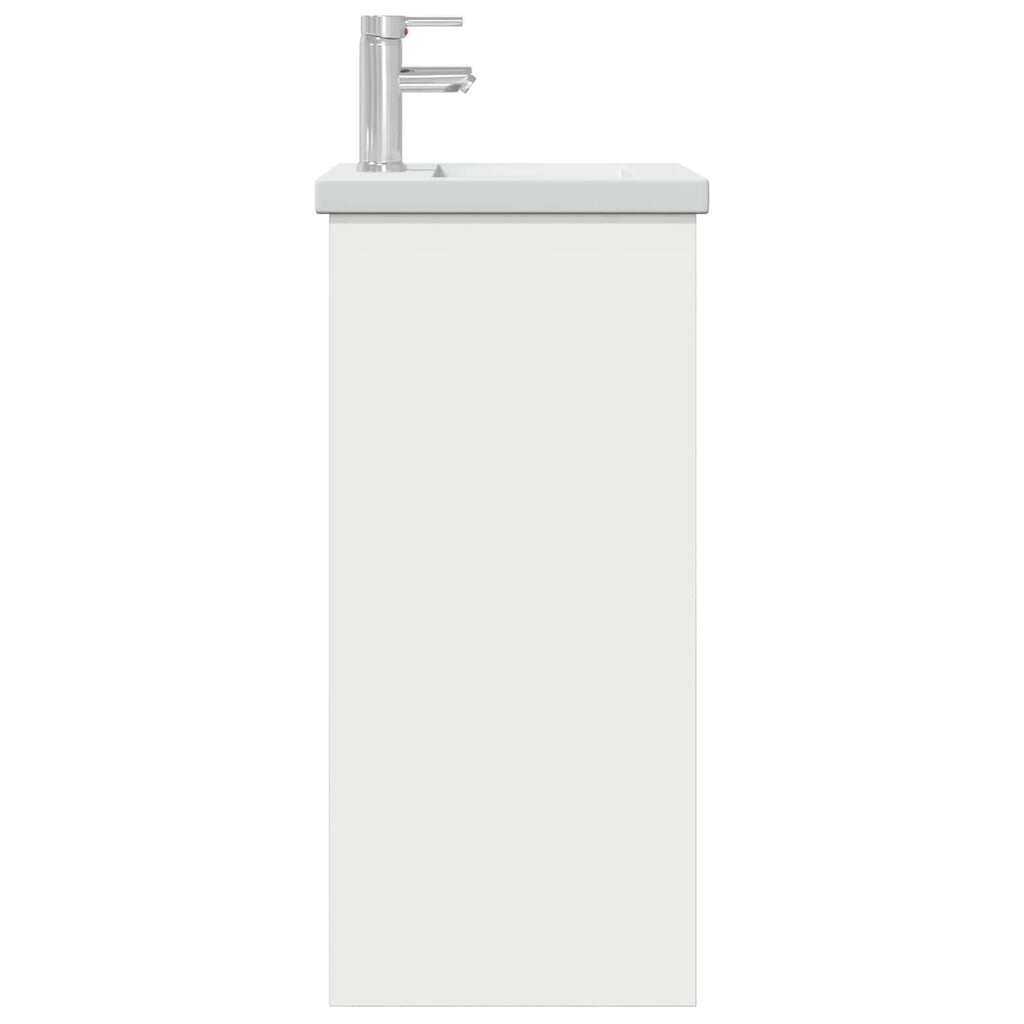 Badezimmerschrank mit Waschbecken Weiß 42 x 40 x 84,5 cm
