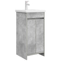 Badezimmerschrank mit Waschbecken Betongrau 42 x 40 x 84,5 cm