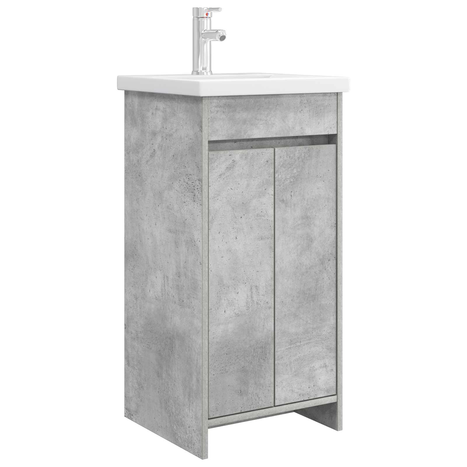Badezimmerschrank mit Waschbecken Betongrau 42 x 40 x 84,5 cm