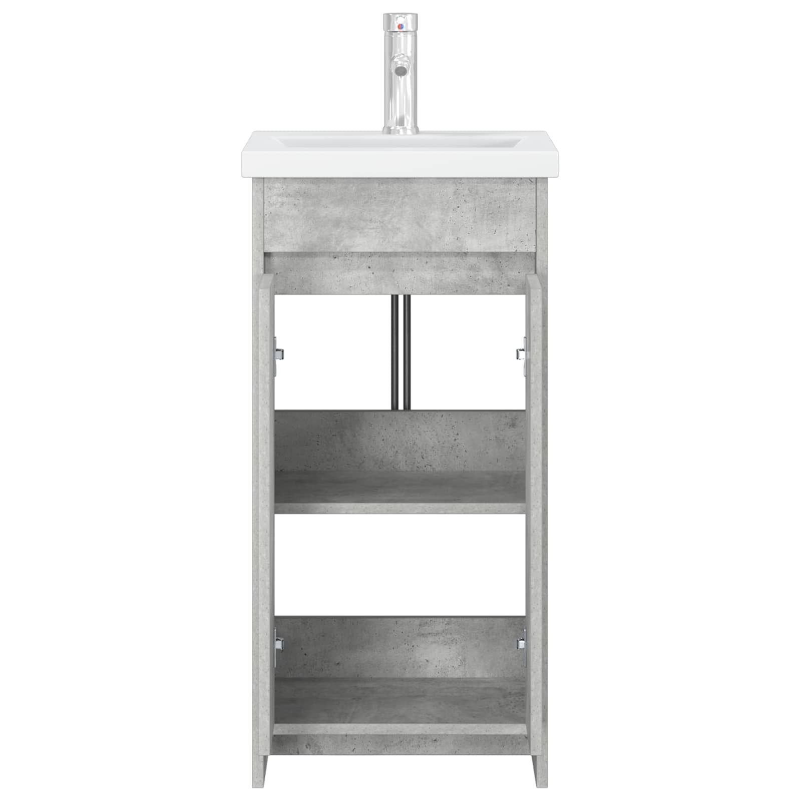 Badezimmerschrank mit Waschbecken Betongrau 42 x 40 x 84,5 cm