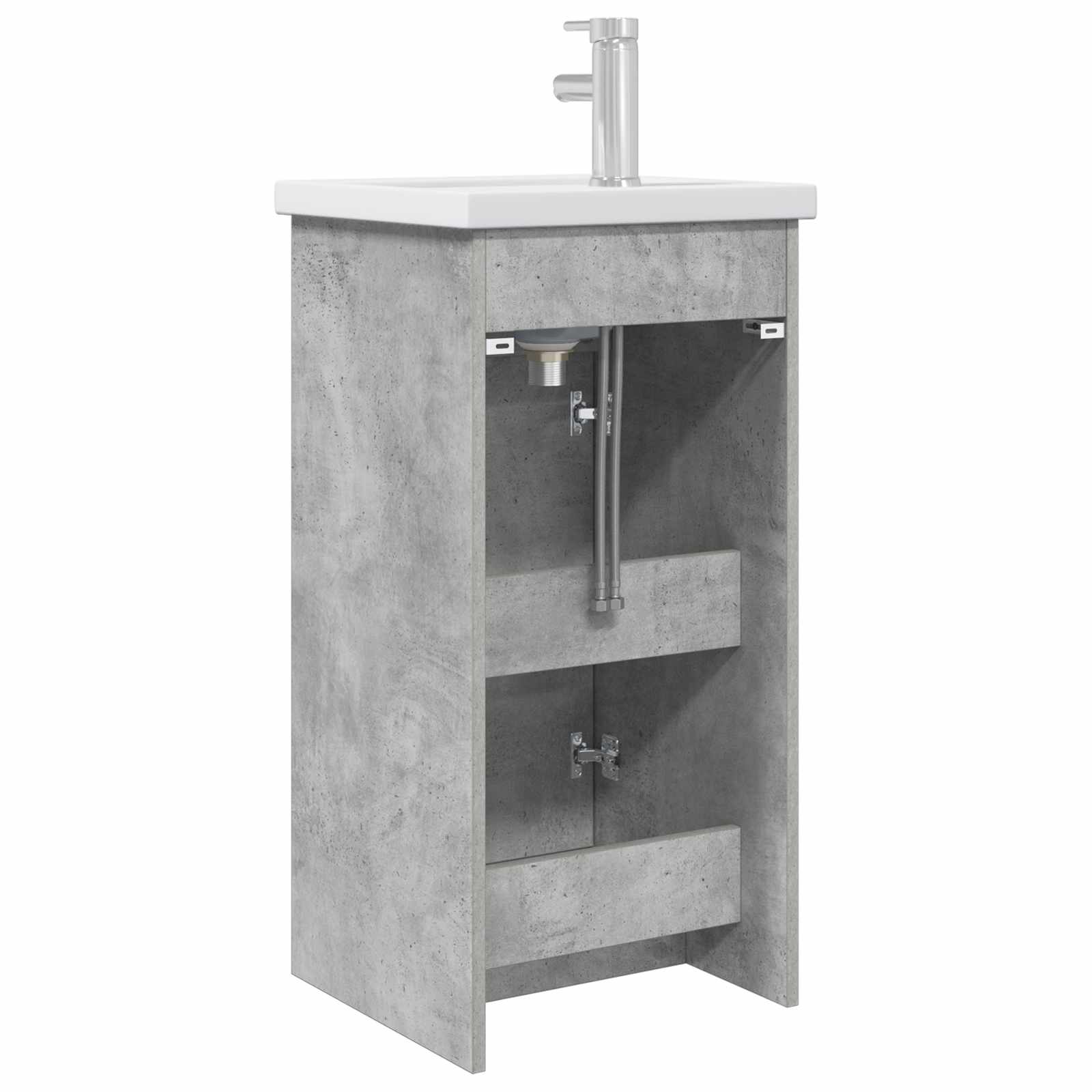 Badezimmerschrank mit Waschbecken Betongrau 42 x 40 x 84,5 cm