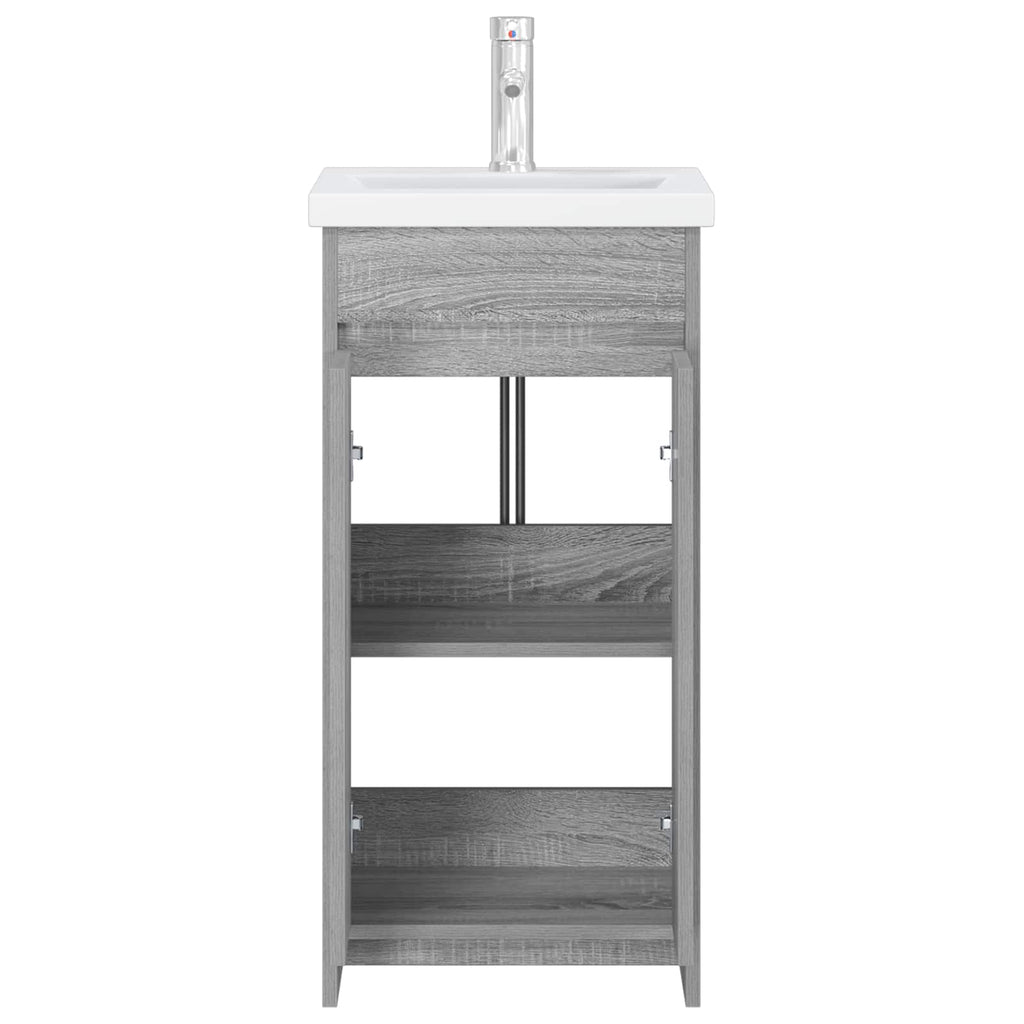 Badezimmerschrank mit Waschbecken Grau Sonoma 42 x 40 x 84,5 cm