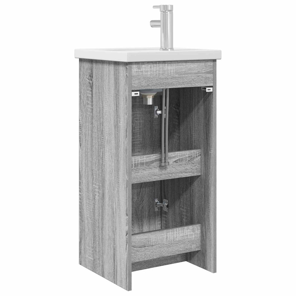 Badezimmerschrank mit Waschbecken Grau Sonoma 42 x 40 x 84,5 cm