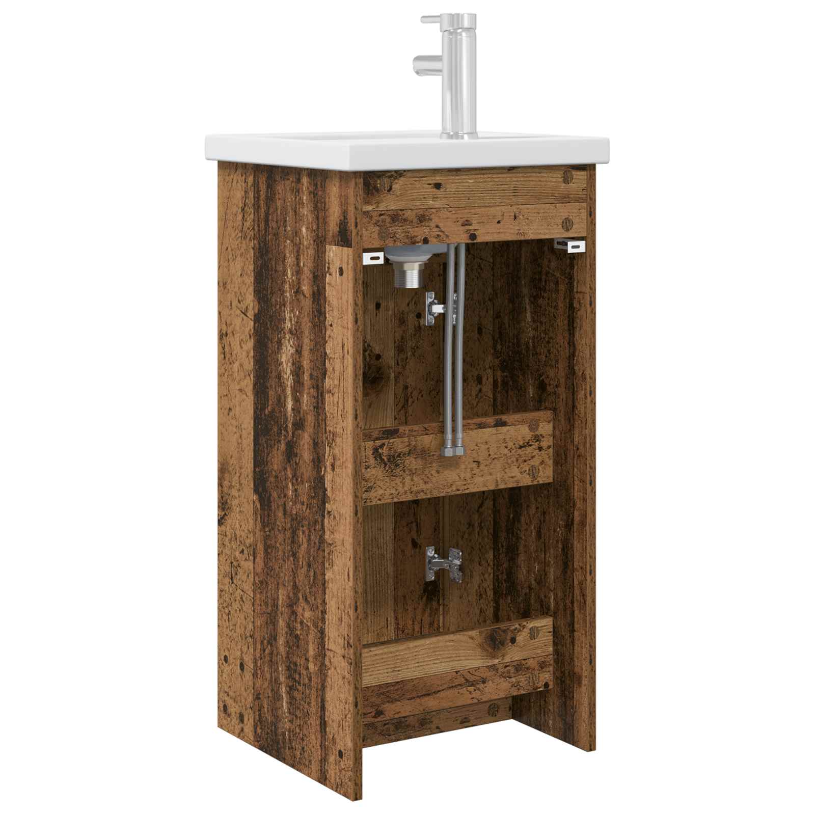 Badezimmerschrank mit Waschbecken Altholz 42 x 40 x 84,5 cm