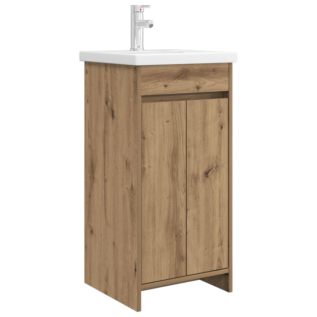Badezimmerschrank mit Waschbecken Artisan-Eiche