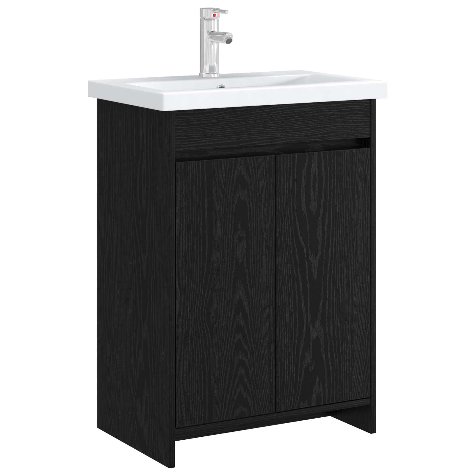 Badunterschrank Schwarze Eiche 56 x 37,5 x 81 cm Holzwerkstoff