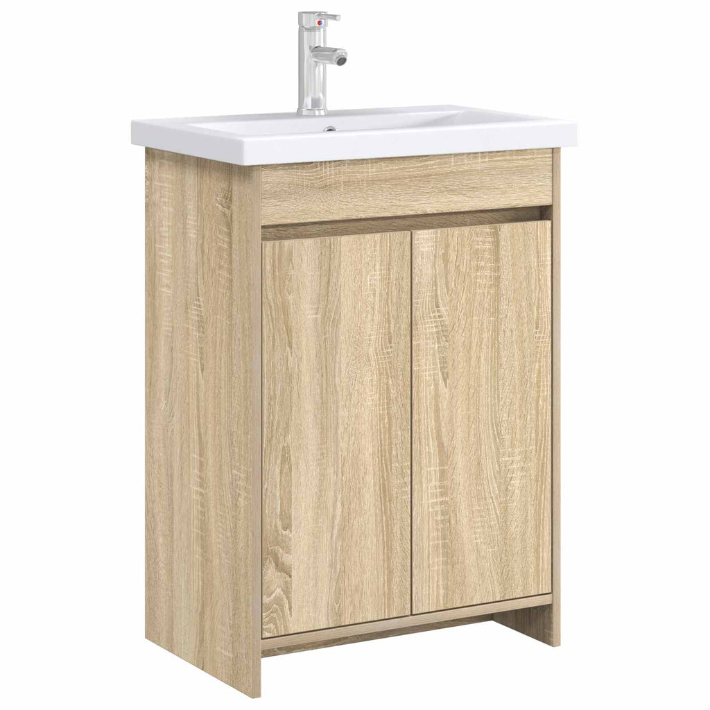 Badunterschrank Sonoma-Eiche 56 x 37,5 x 81 cm Holzwerkstoff