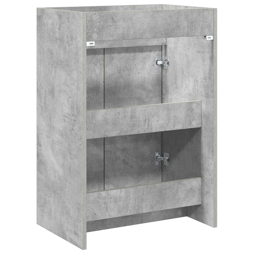 Badunterschrank Betongrau 56 x 37,5 x 81 cm Holzwerkstoff