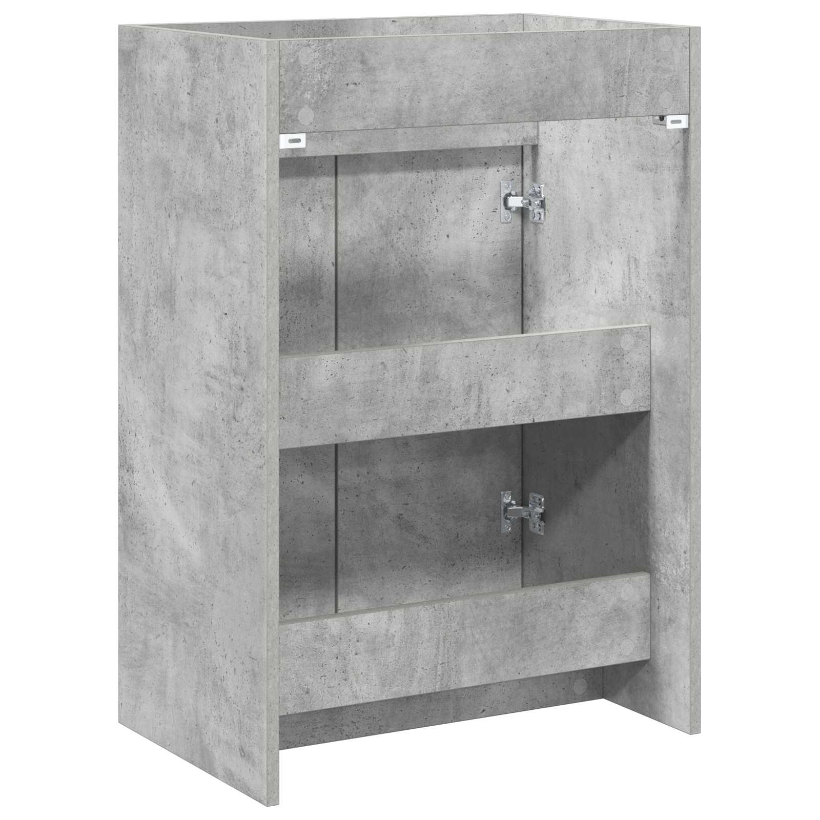 Badunterschrank Betongrau 56 x 37,5 x 81 cm Holzwerkstoff