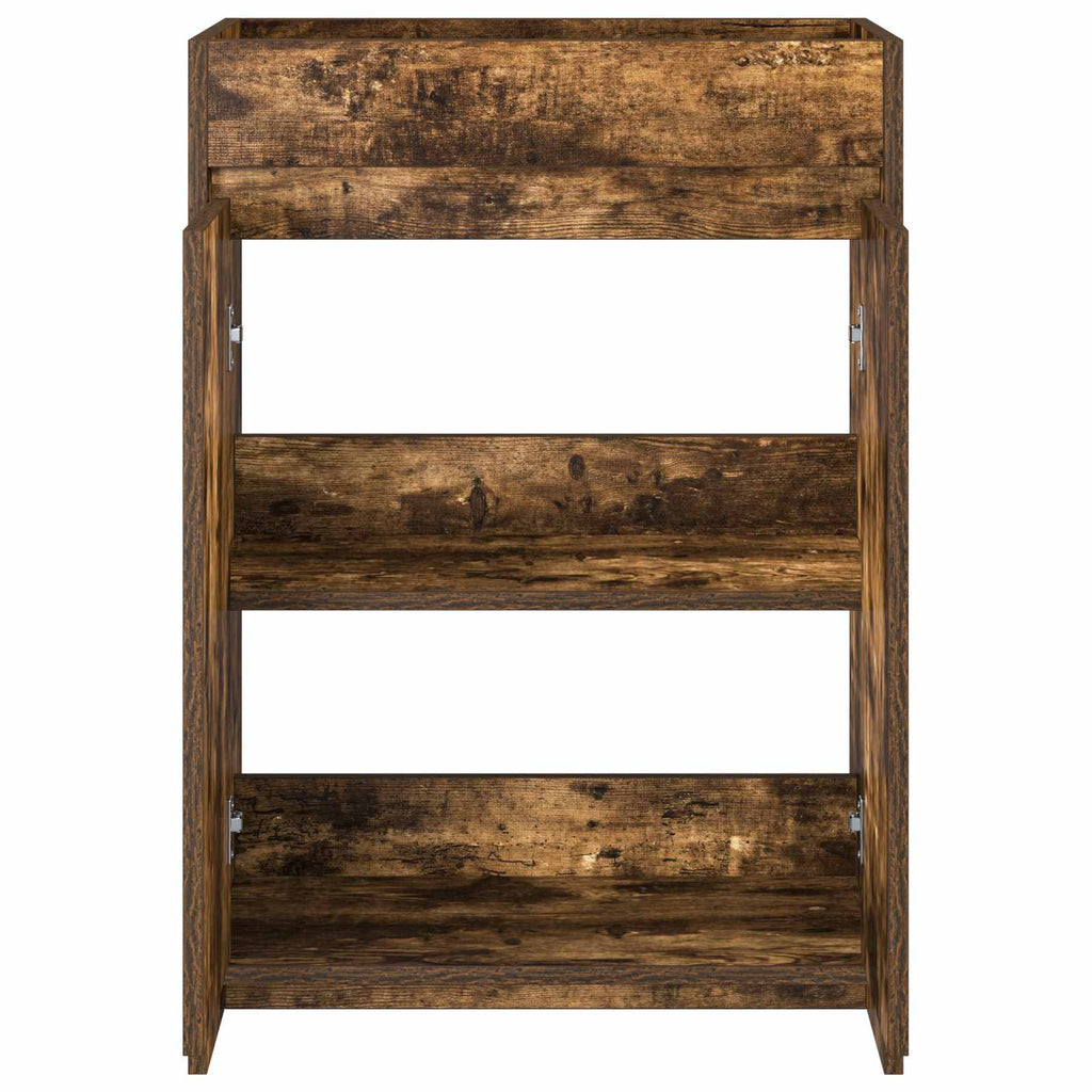 Badunterschrank Geräucherte Eiche 56 x 37,5 x 81 cm