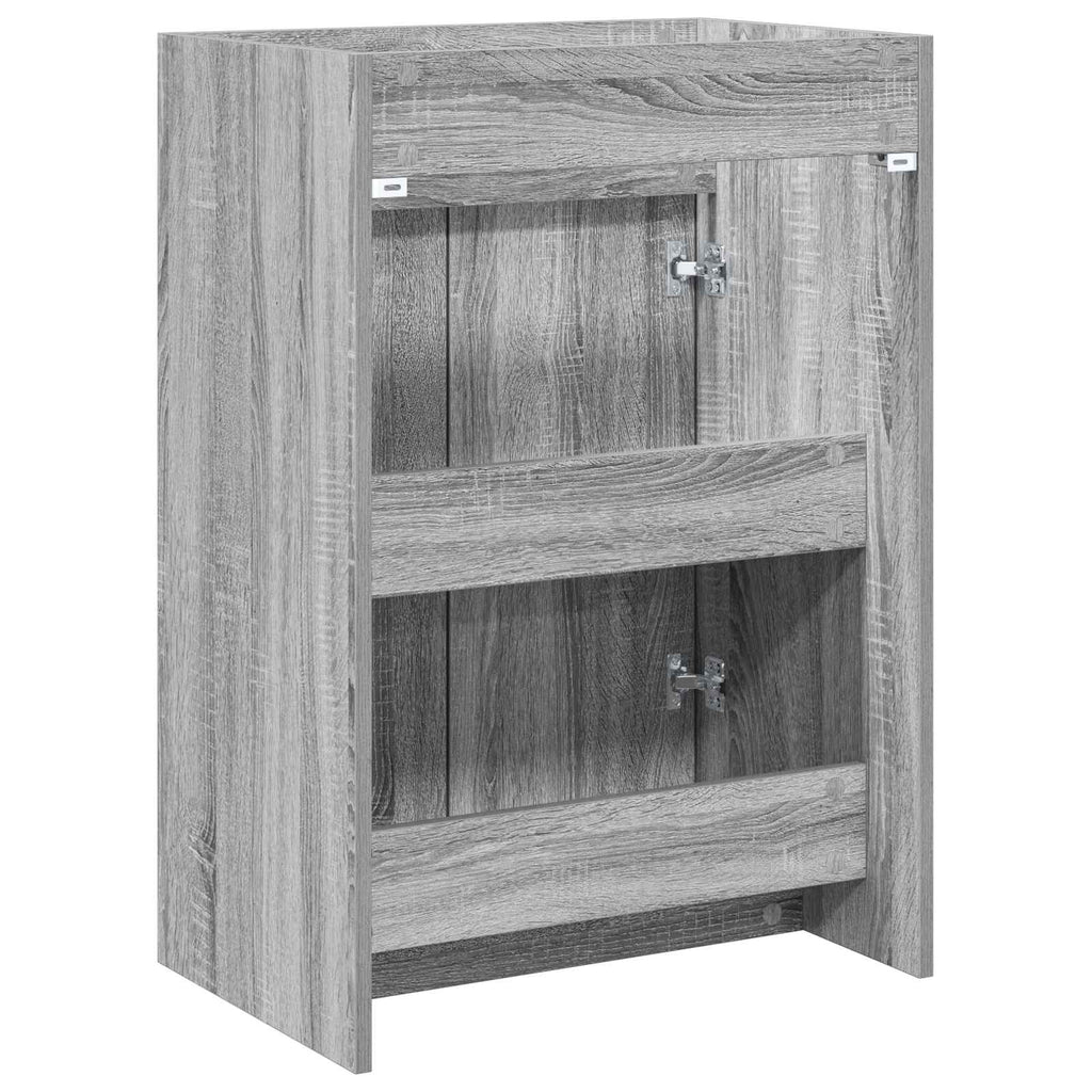 Badunterschrank Grau Sonoma 56 x 37,5 x 81 cm Holzwerkstoff