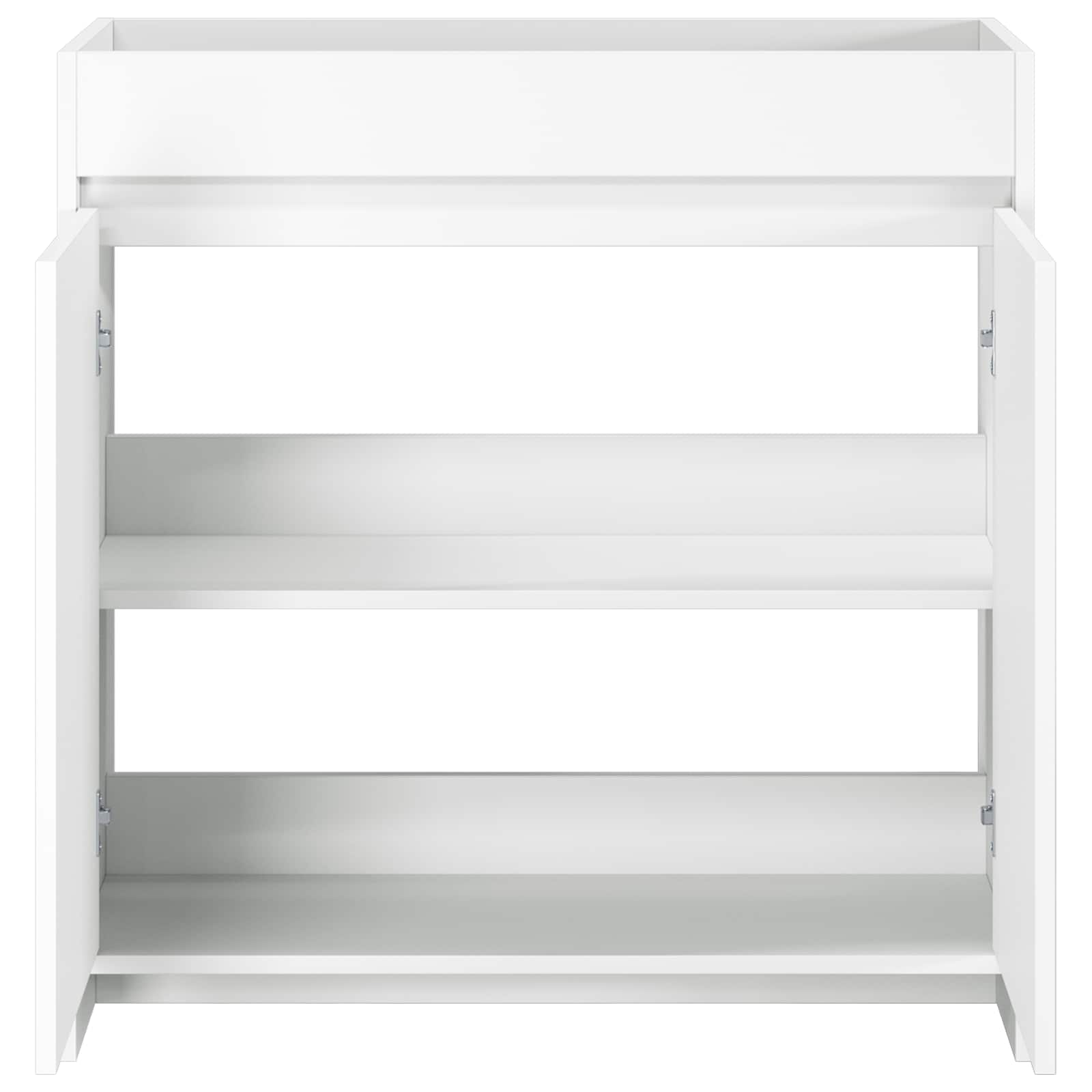 Badunterschrank Weiß 78,5 x 37,5 x 81 cm Holzwerkstoff
