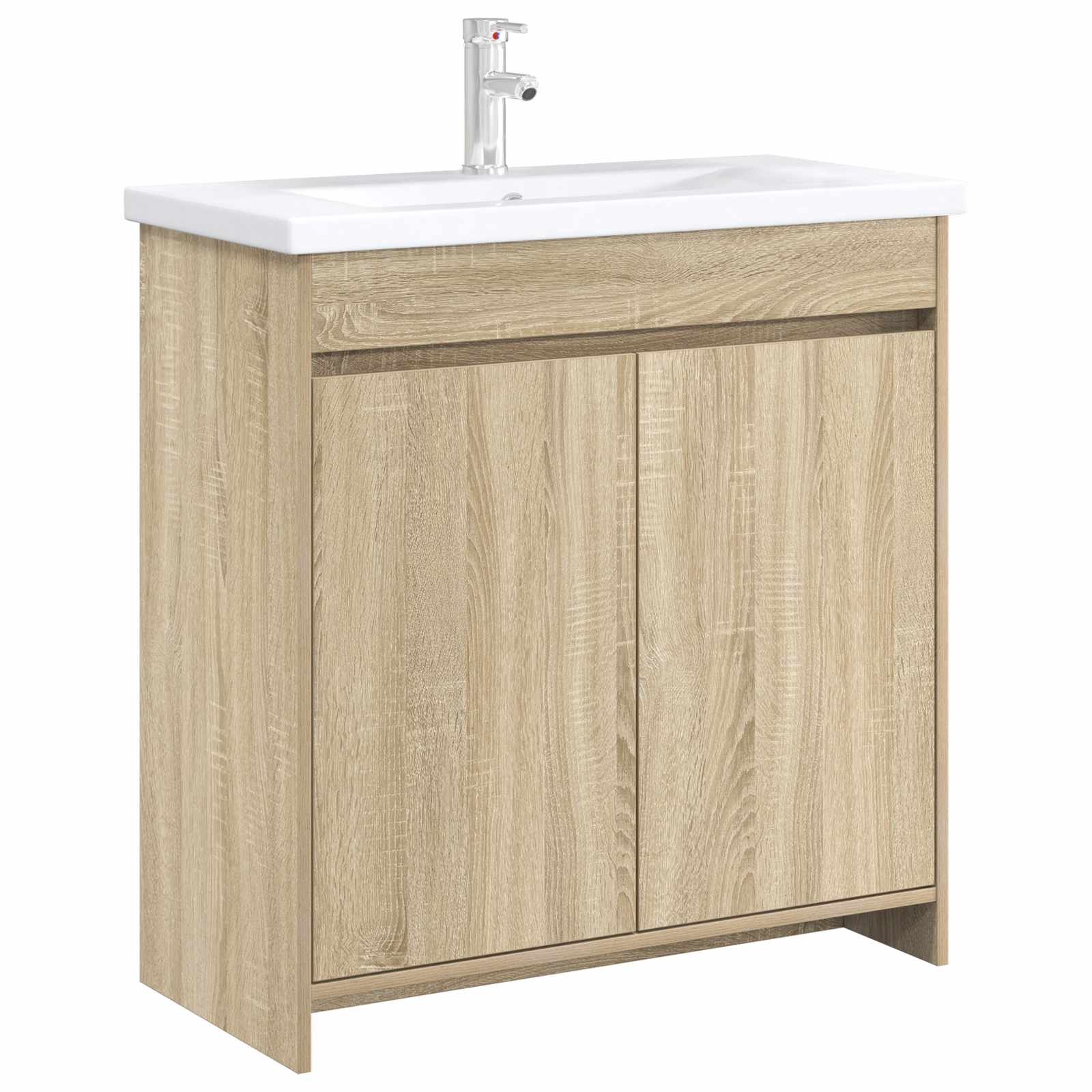Badunterschrank Sonoma-Eiche 78,5 x 37,5 x 81 cm Holzwerkstoff