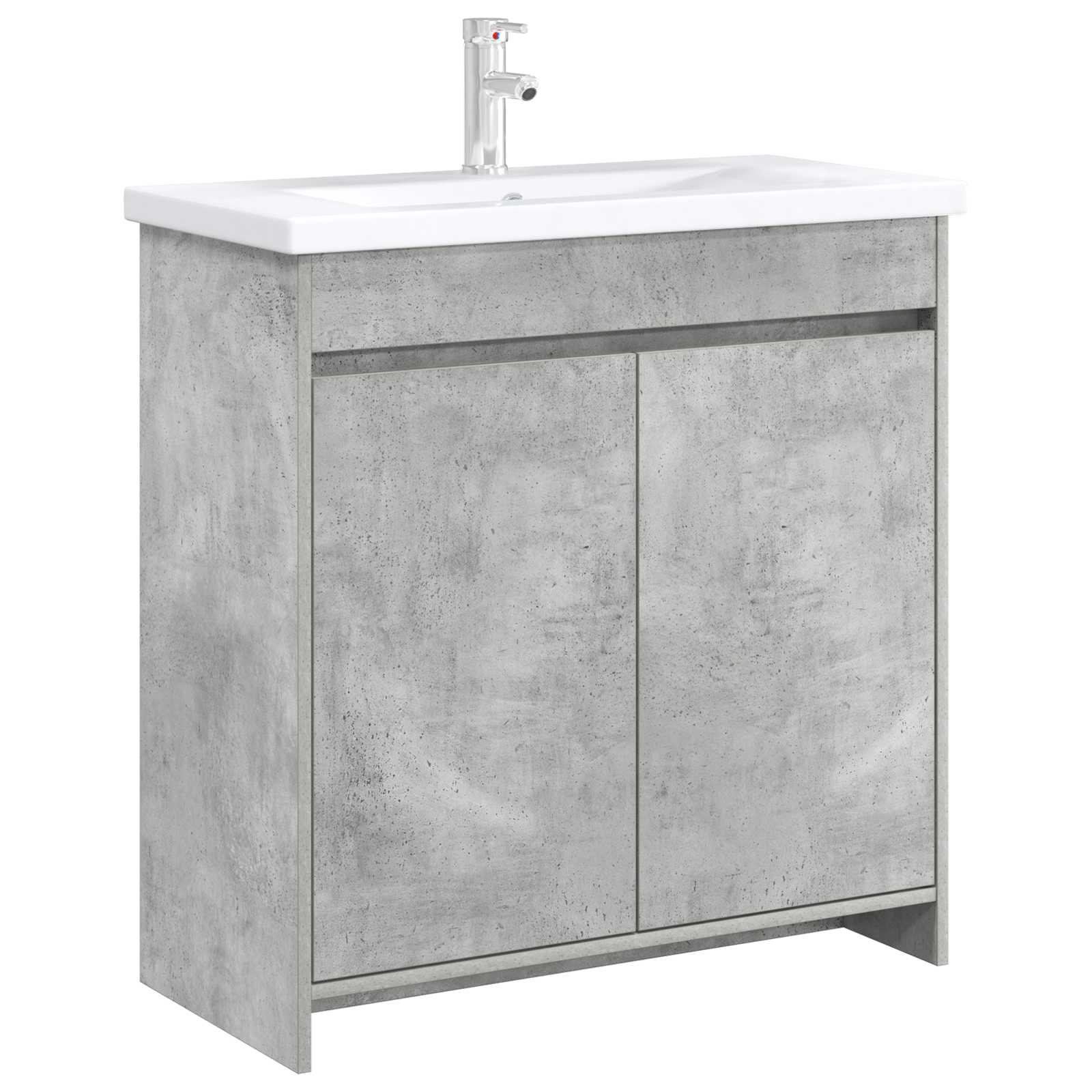 Badunterschrank Betongrau 78,5 x 37,5 x 81 cm Holzwerkstoff