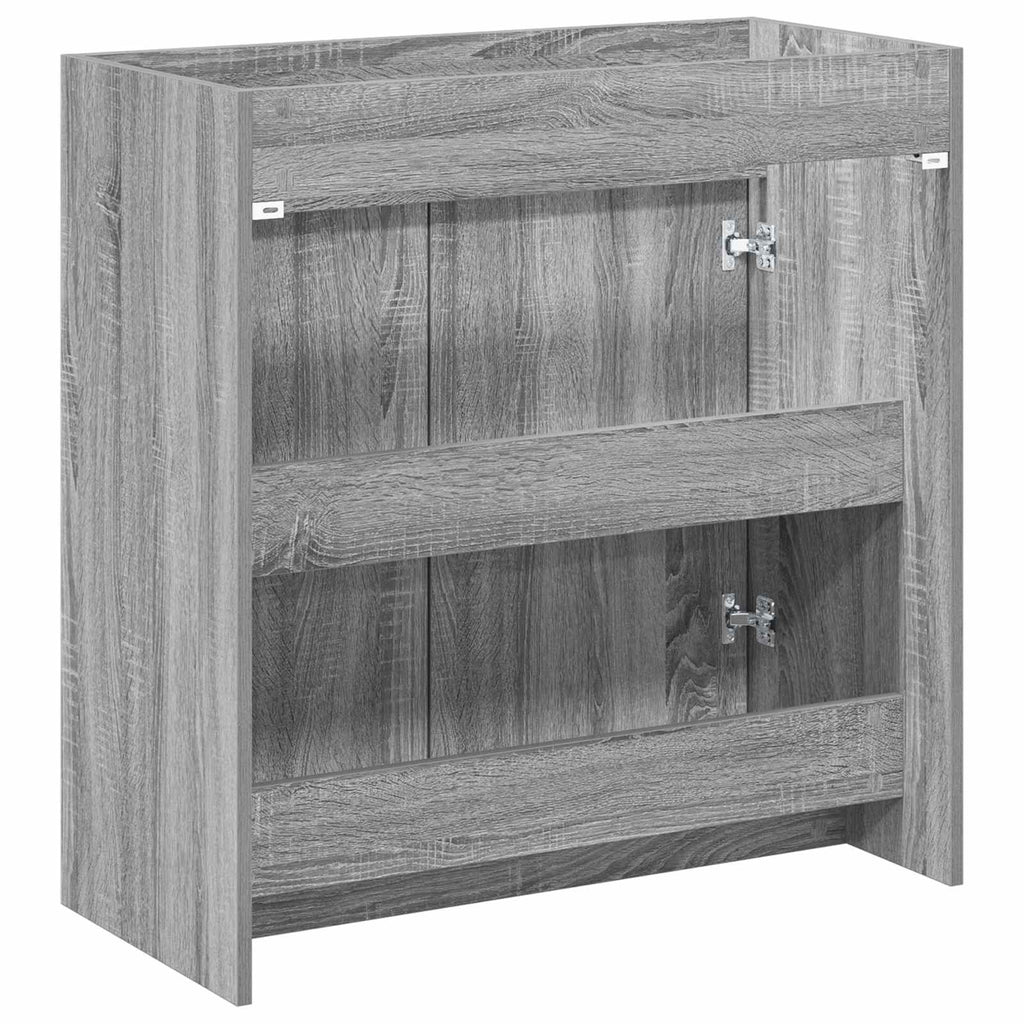 Badunterschrank Grau Sonoma 78,5 x 37,5 x 81 cm Holzwerkstoff
