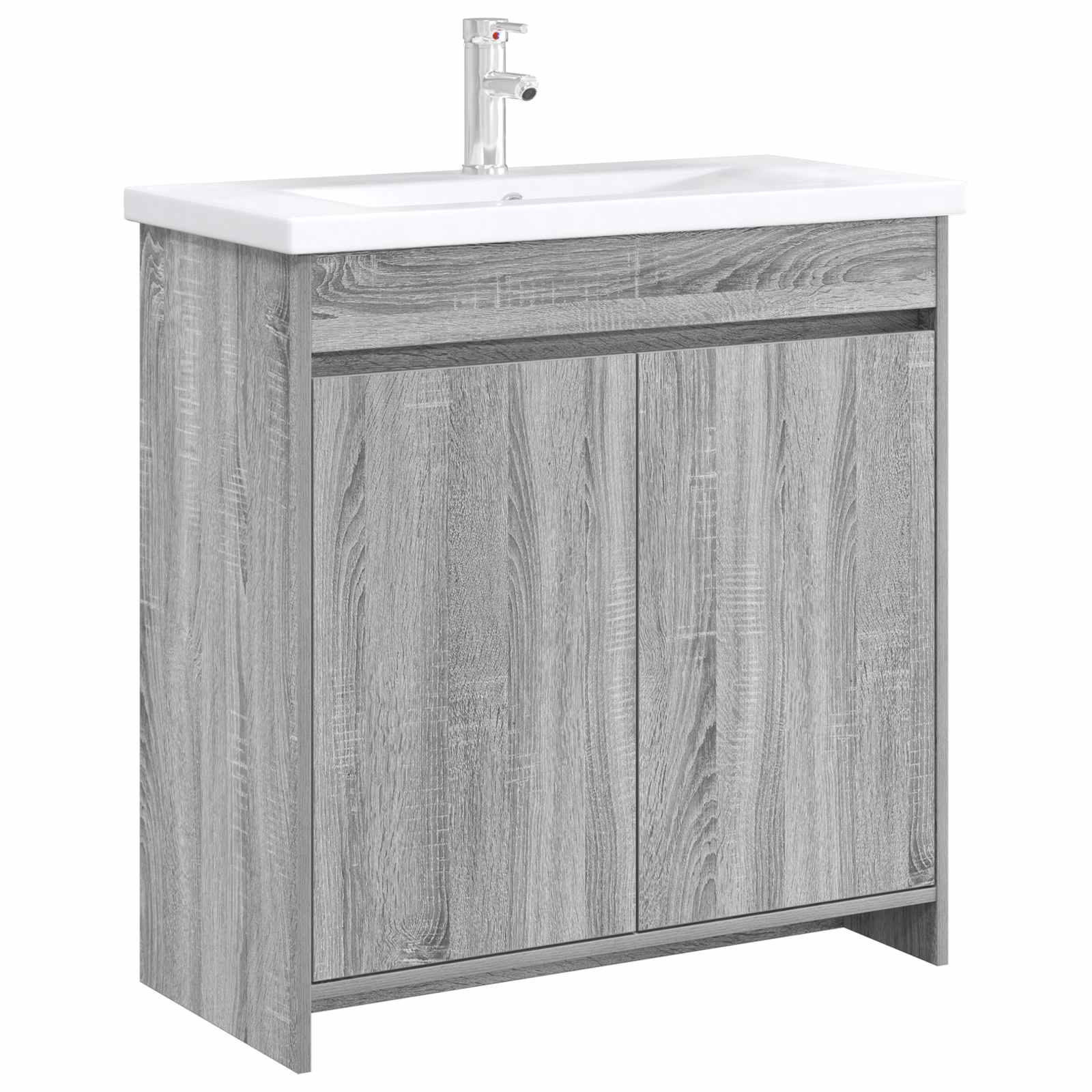 Badunterschrank Grau Sonoma 78,5 x 37,5 x 81 cm Holzwerkstoff