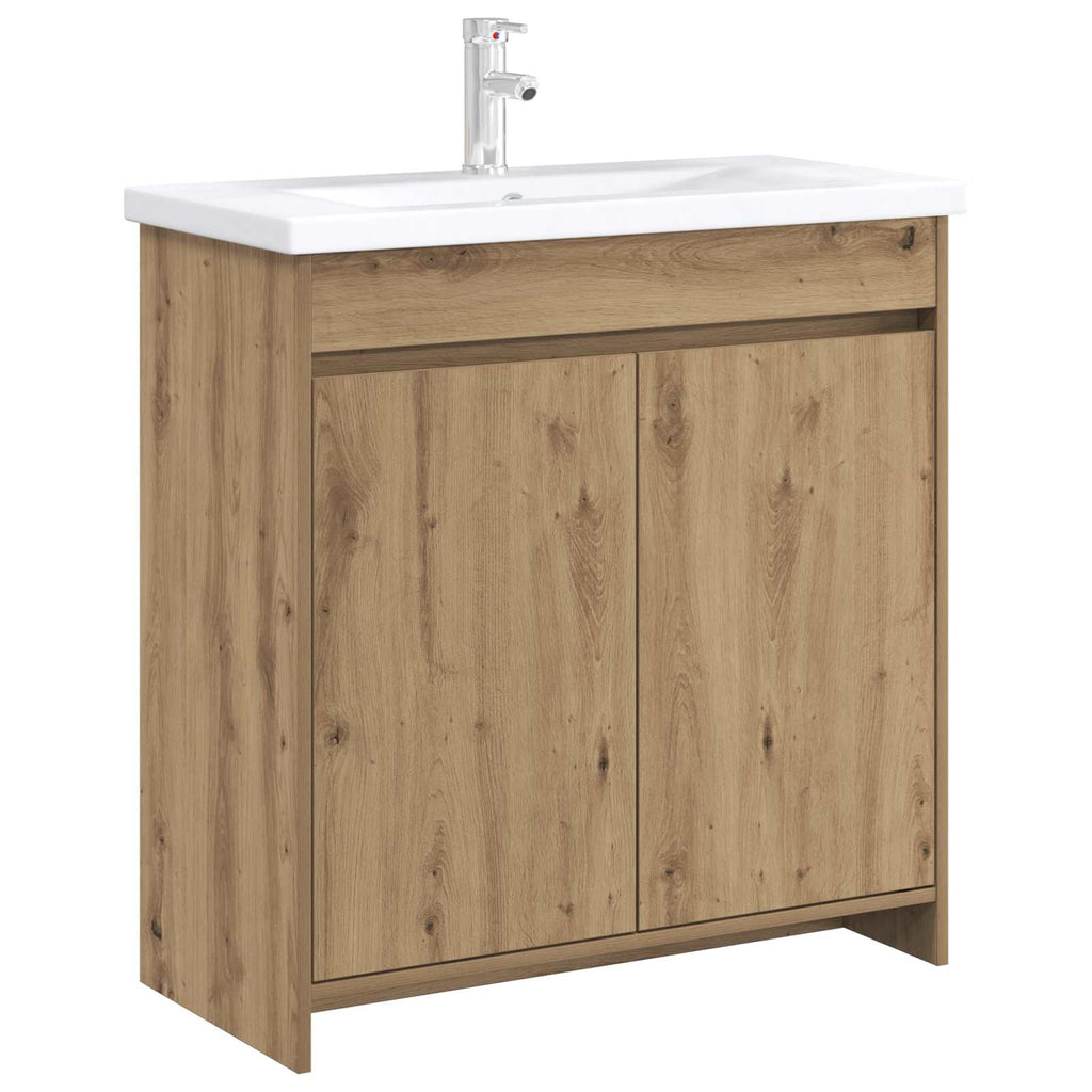 Badunterschrank Artisan-Eiche 78,5 x 37,5 x 81 cm Holzwerkstoff