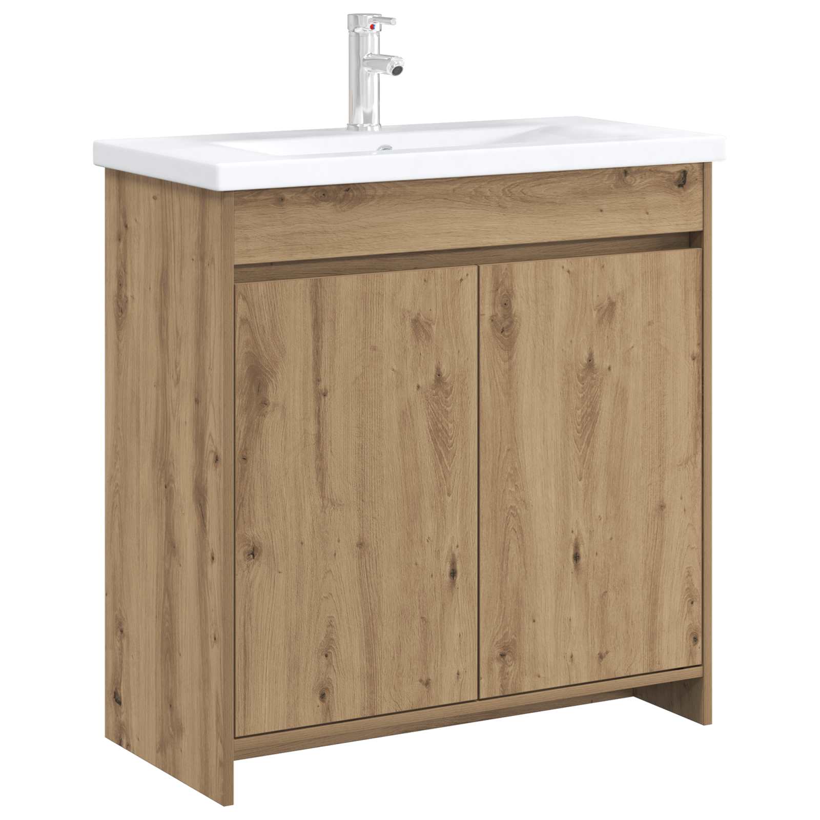 Badunterschrank Artisan-Eiche 78,5 x 37,5 x 81 cm Holzwerkstoff