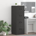 Aktenschrank 2 pcs Schwarz 44 x 50 x 139 cm Kaltgewalzter Stahl