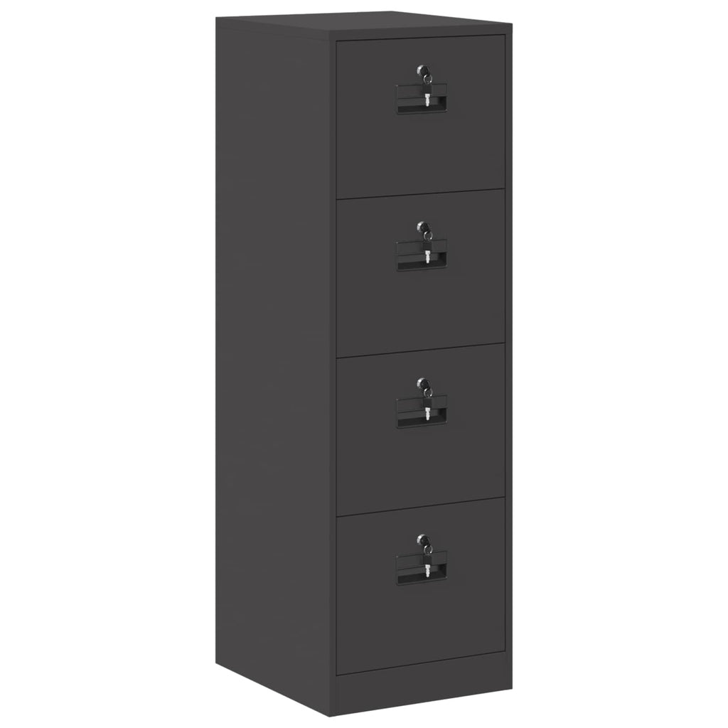 Aktenschrank 2 pcs Schwarz 44 x 50 x 139 cm Kaltgewalzter Stahl